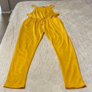 Fashion Nova mustard yellow jumpsuit